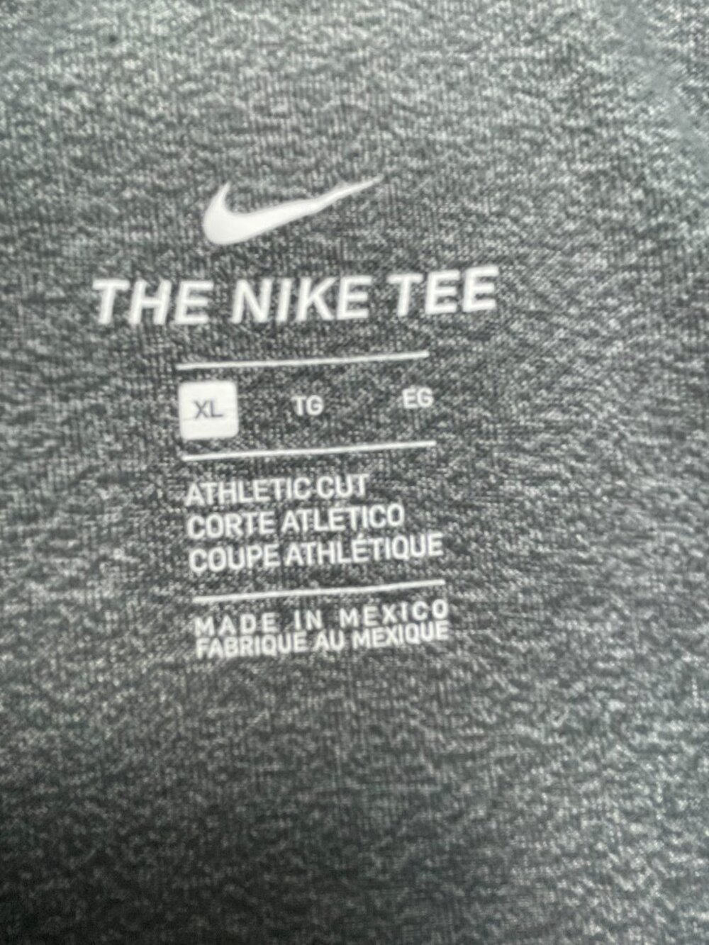 University of Michigan Nike Gray Tee XL Athletic Cut Blue Gold Logo Excellent - Picture 5 of 12